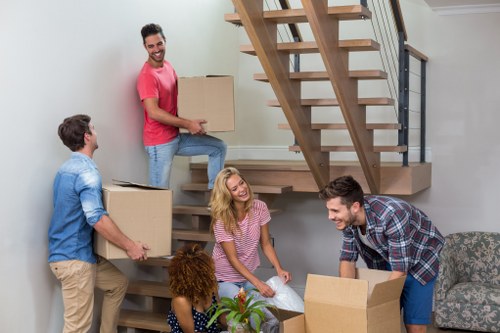 Recyclable household and office items separated for responsible processing at a transfer station
