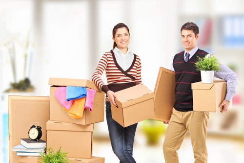 Loading furniture and boxes for a Kingston upon Thames man and van move